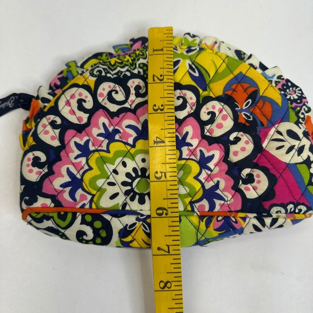 Vera Bradley Rio Pattern Colorful Makeup Bag Ruffle